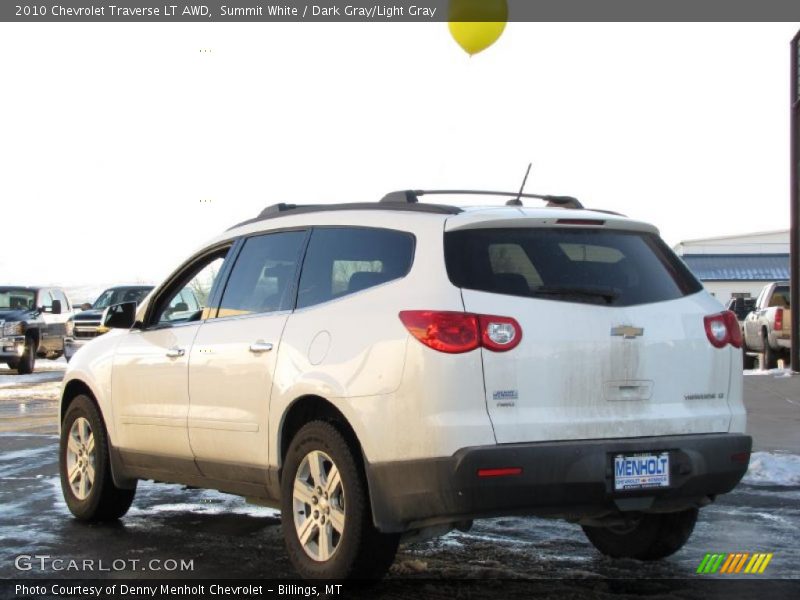 Summit White / Dark Gray/Light Gray 2010 Chevrolet Traverse LT AWD