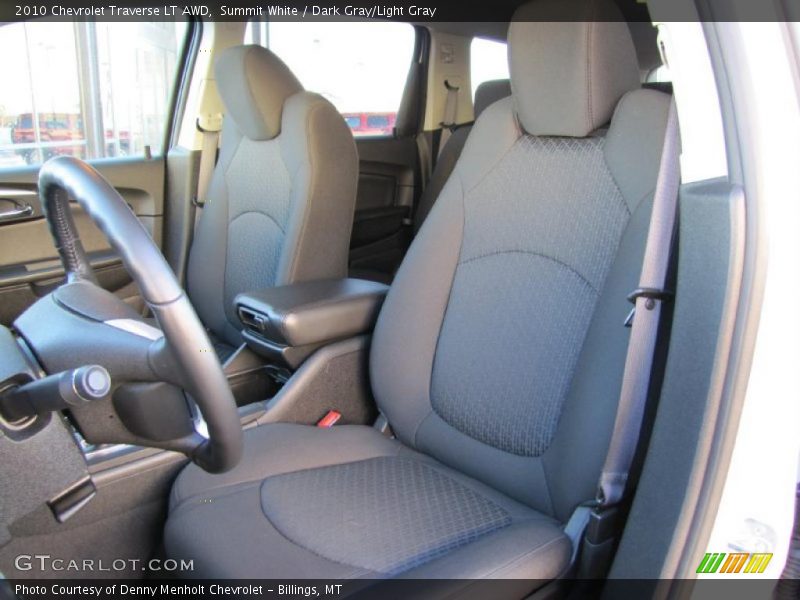 Summit White / Dark Gray/Light Gray 2010 Chevrolet Traverse LT AWD