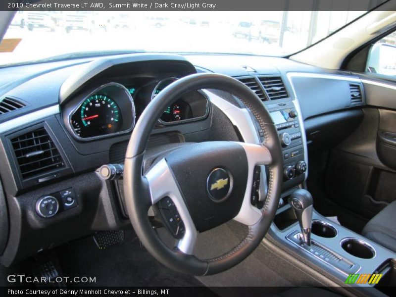Summit White / Dark Gray/Light Gray 2010 Chevrolet Traverse LT AWD