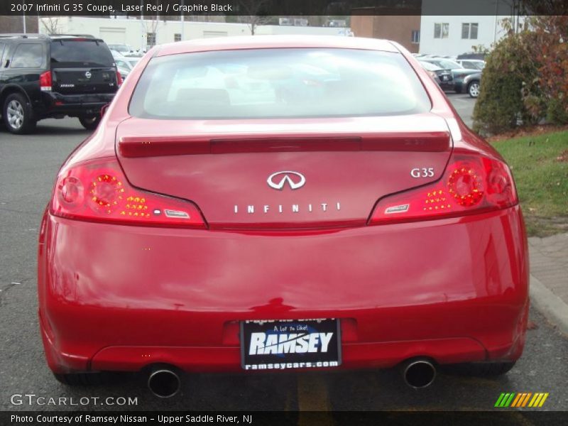 Laser Red / Graphite Black 2007 Infiniti G 35 Coupe
