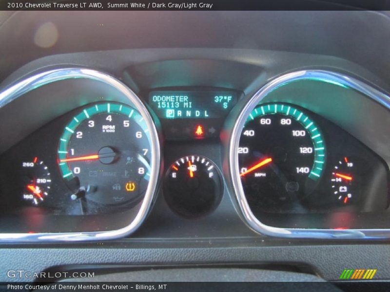 Summit White / Dark Gray/Light Gray 2010 Chevrolet Traverse LT AWD