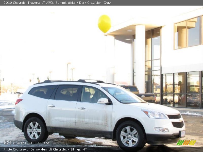 Summit White / Dark Gray/Light Gray 2010 Chevrolet Traverse LT AWD