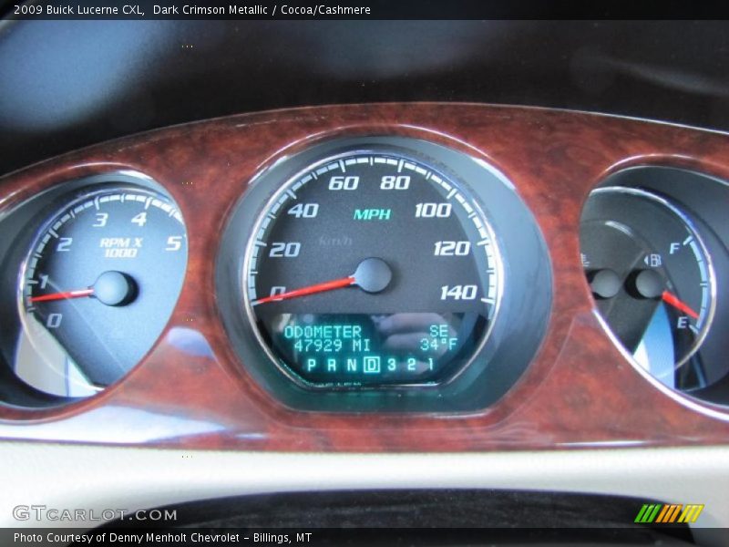 Dark Crimson Metallic / Cocoa/Cashmere 2009 Buick Lucerne CXL