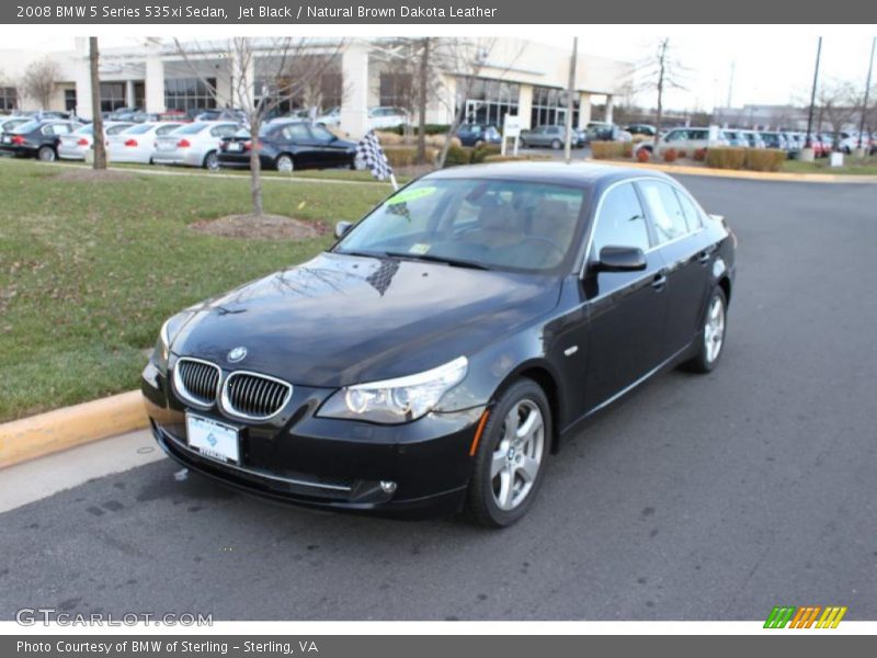 Jet Black / Natural Brown Dakota Leather 2008 BMW 5 Series 535xi Sedan