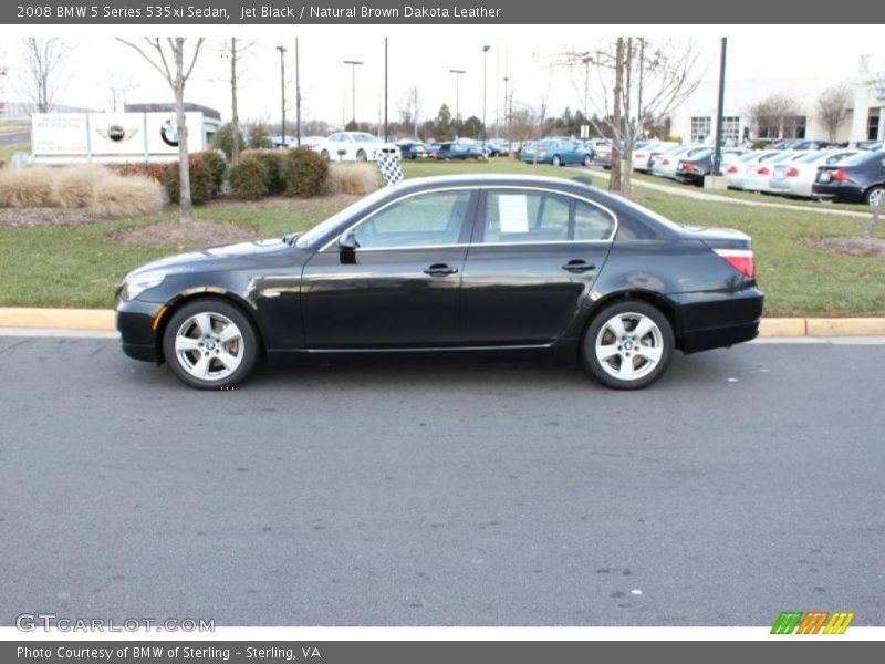 Jet Black / Natural Brown Dakota Leather 2008 BMW 5 Series 535xi Sedan