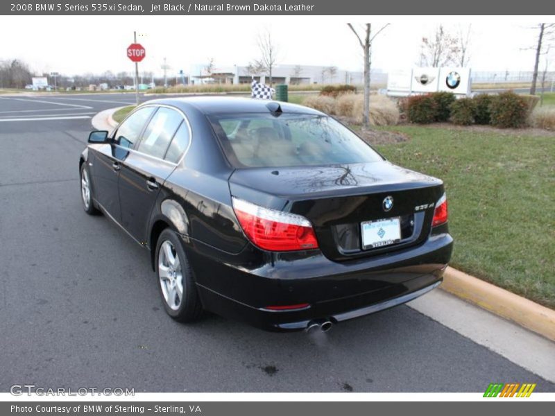 Jet Black / Natural Brown Dakota Leather 2008 BMW 5 Series 535xi Sedan