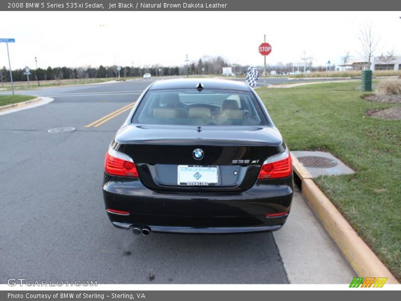 Jet Black / Natural Brown Dakota Leather 2008 BMW 5 Series 535xi Sedan