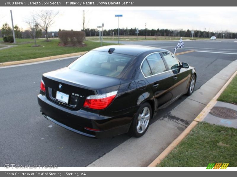 Jet Black / Natural Brown Dakota Leather 2008 BMW 5 Series 535xi Sedan
