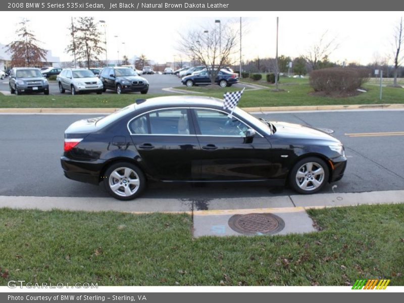 Jet Black / Natural Brown Dakota Leather 2008 BMW 5 Series 535xi Sedan
