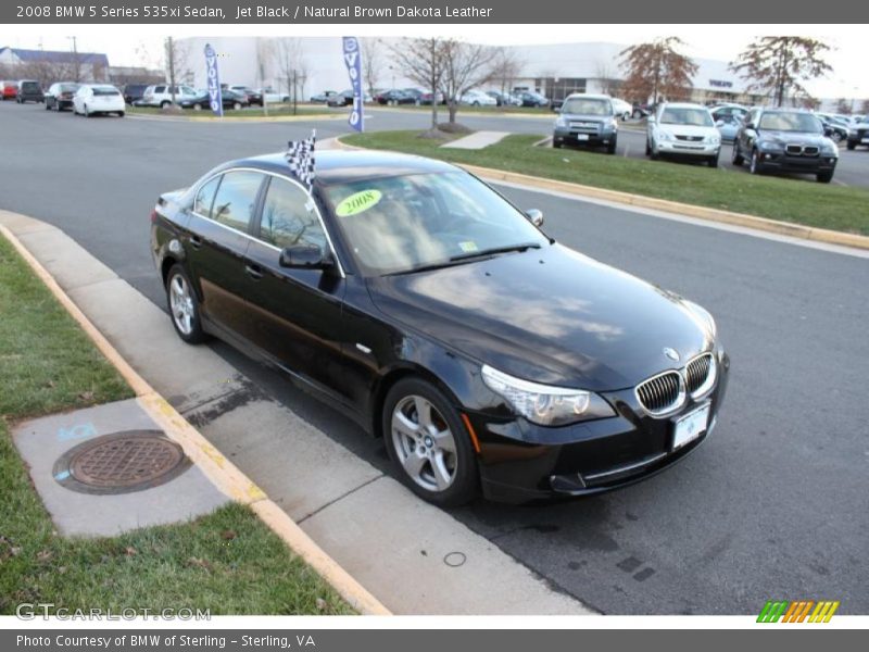Jet Black / Natural Brown Dakota Leather 2008 BMW 5 Series 535xi Sedan