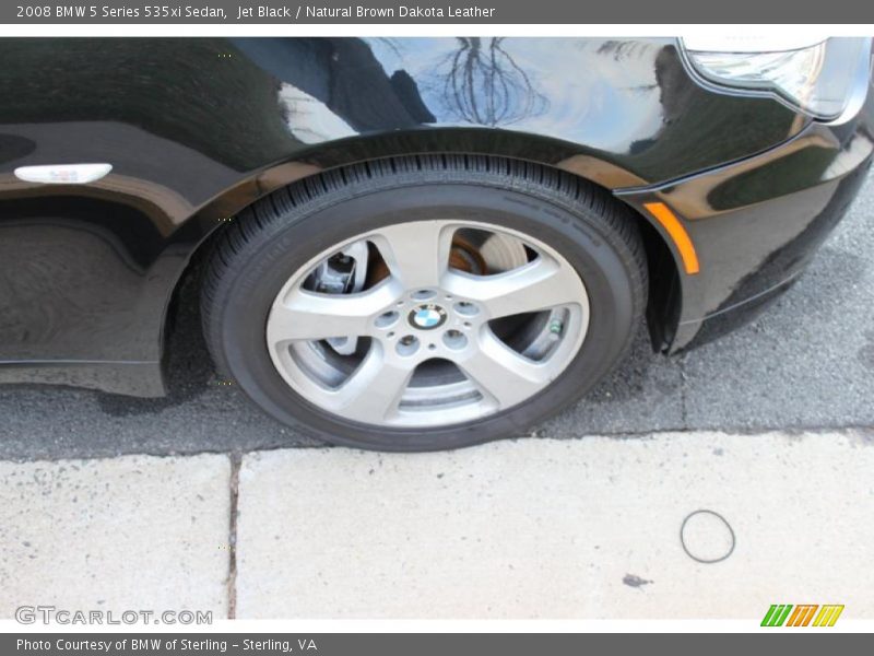 Jet Black / Natural Brown Dakota Leather 2008 BMW 5 Series 535xi Sedan