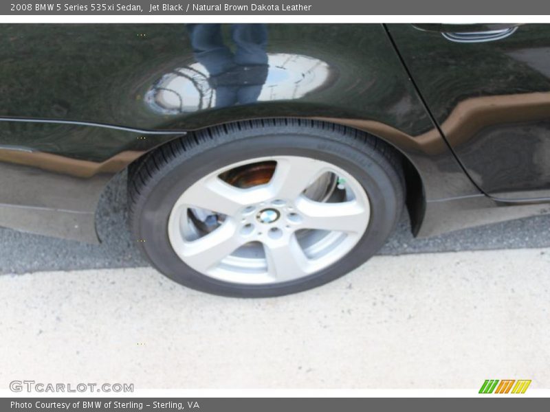 Jet Black / Natural Brown Dakota Leather 2008 BMW 5 Series 535xi Sedan