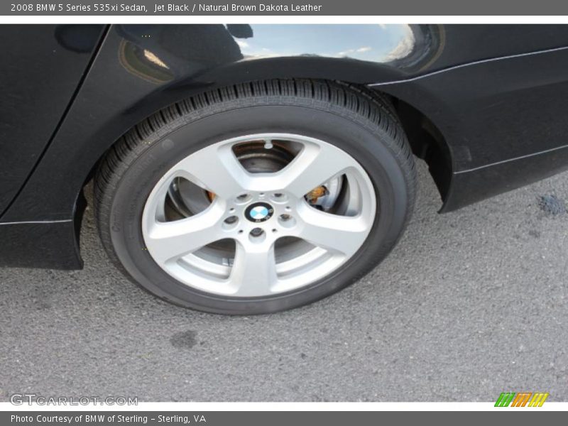 Jet Black / Natural Brown Dakota Leather 2008 BMW 5 Series 535xi Sedan