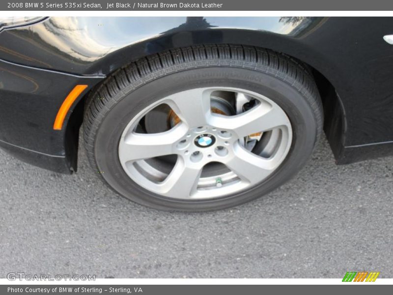 Jet Black / Natural Brown Dakota Leather 2008 BMW 5 Series 535xi Sedan