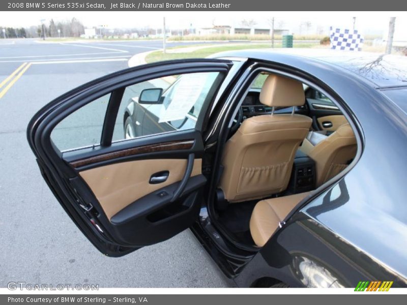 Jet Black / Natural Brown Dakota Leather 2008 BMW 5 Series 535xi Sedan