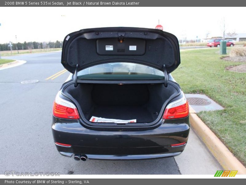 Jet Black / Natural Brown Dakota Leather 2008 BMW 5 Series 535xi Sedan