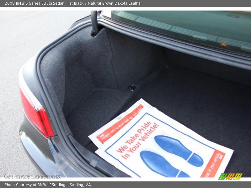 Jet Black / Natural Brown Dakota Leather 2008 BMW 5 Series 535xi Sedan