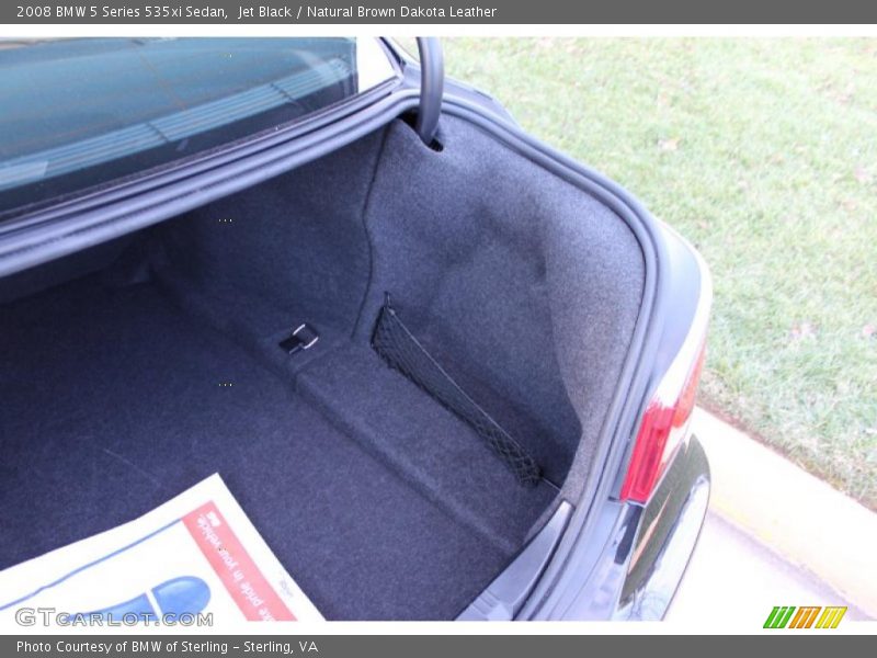 Jet Black / Natural Brown Dakota Leather 2008 BMW 5 Series 535xi Sedan