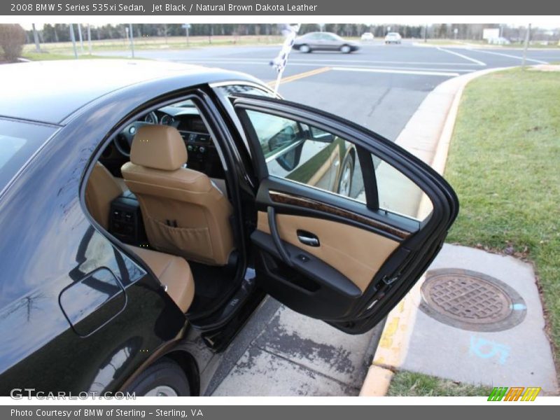 Jet Black / Natural Brown Dakota Leather 2008 BMW 5 Series 535xi Sedan