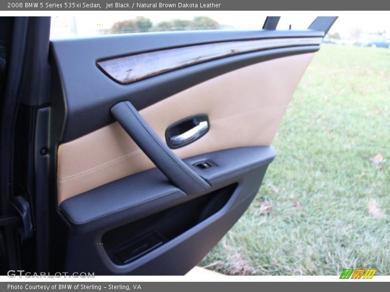 Jet Black / Natural Brown Dakota Leather 2008 BMW 5 Series 535xi Sedan