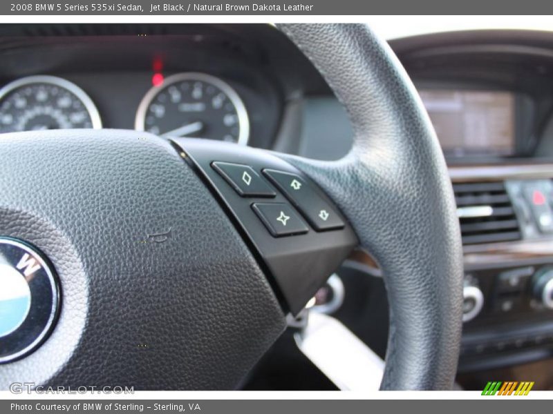 Jet Black / Natural Brown Dakota Leather 2008 BMW 5 Series 535xi Sedan