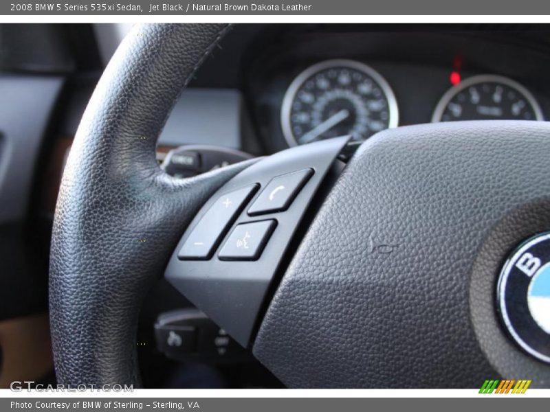 Jet Black / Natural Brown Dakota Leather 2008 BMW 5 Series 535xi Sedan