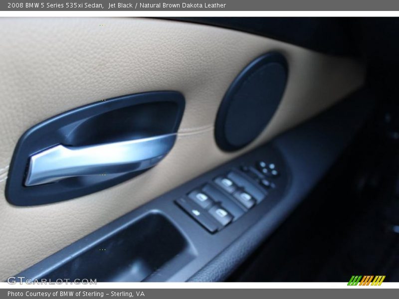 Jet Black / Natural Brown Dakota Leather 2008 BMW 5 Series 535xi Sedan