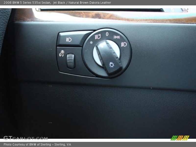 Jet Black / Natural Brown Dakota Leather 2008 BMW 5 Series 535xi Sedan