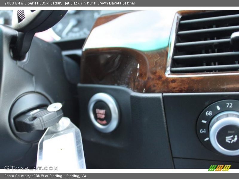 Jet Black / Natural Brown Dakota Leather 2008 BMW 5 Series 535xi Sedan