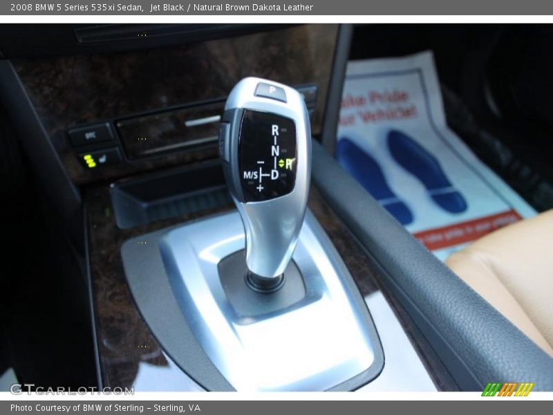 Jet Black / Natural Brown Dakota Leather 2008 BMW 5 Series 535xi Sedan