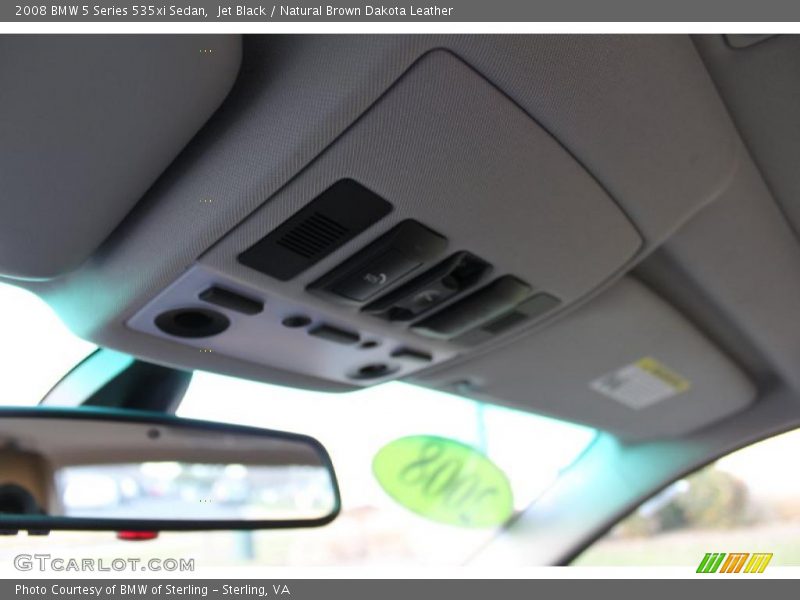 Jet Black / Natural Brown Dakota Leather 2008 BMW 5 Series 535xi Sedan