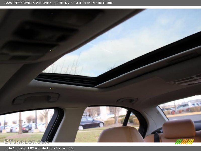 Jet Black / Natural Brown Dakota Leather 2008 BMW 5 Series 535xi Sedan