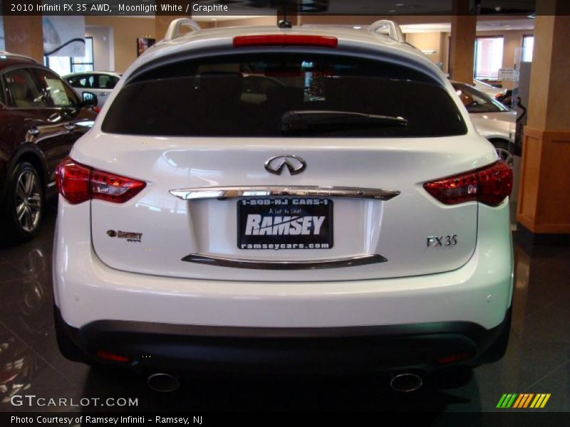 Moonlight White / Graphite 2010 Infiniti FX 35 AWD