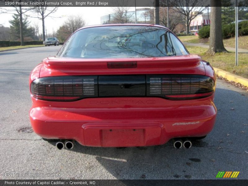 Bright Red / Beige 1996 Pontiac Firebird Formula Coupe