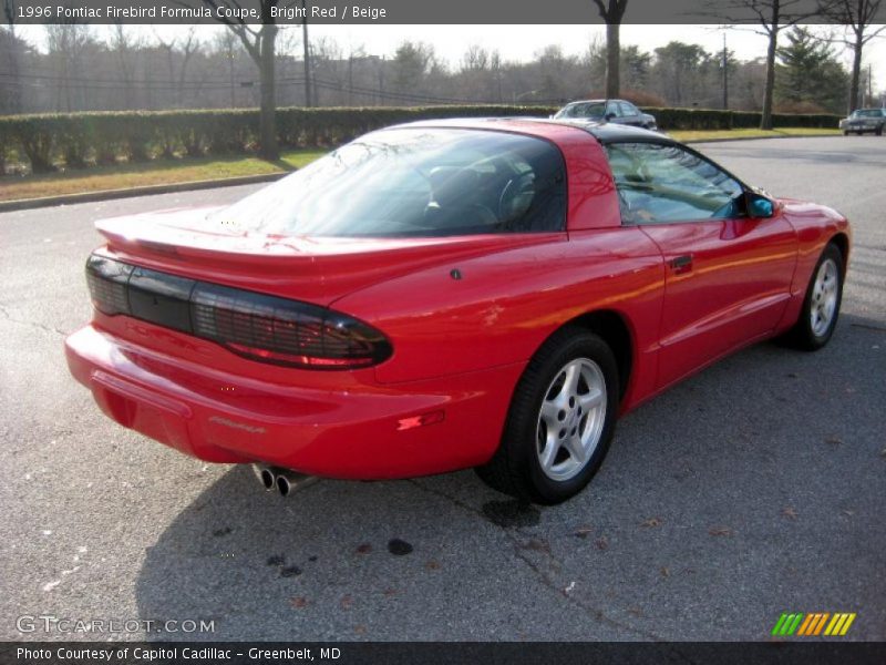Bright Red / Beige 1996 Pontiac Firebird Formula Coupe