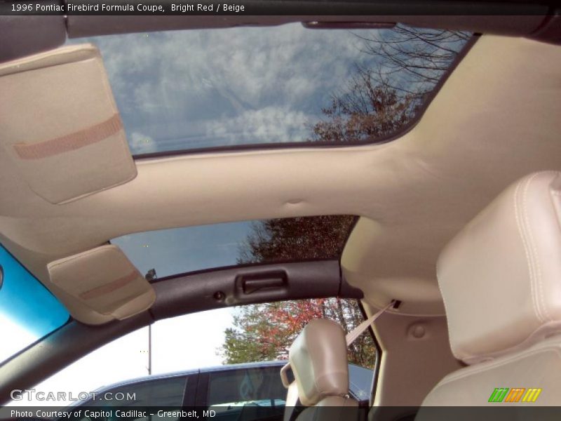 Sunroof of 1996 Firebird Formula Coupe