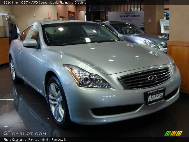 Liquid Platinum / Graphite 2010 Infiniti G 37 x AWD Coupe
