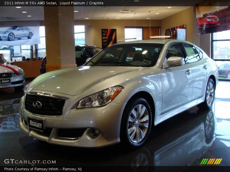 Liquid Platinum / Graphite 2011 Infiniti M 56x AWD Sedan