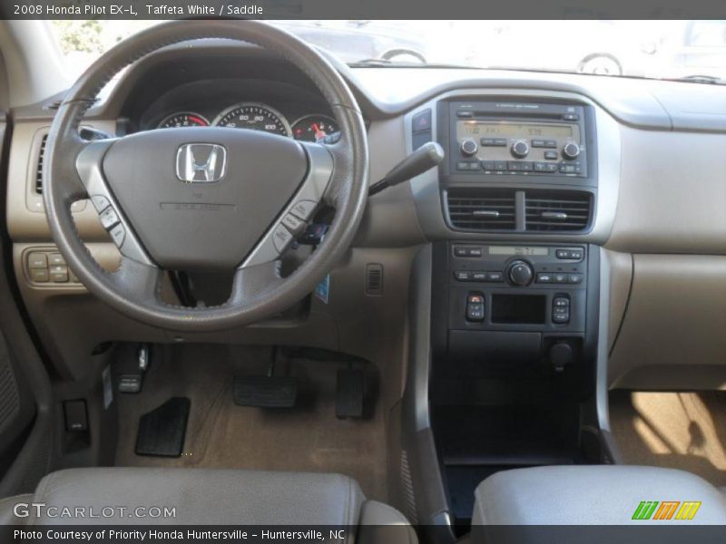 Taffeta White / Saddle 2008 Honda Pilot EX-L