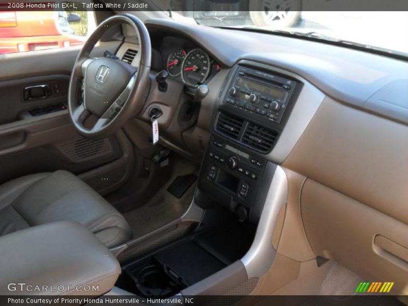 Taffeta White / Saddle 2008 Honda Pilot EX-L