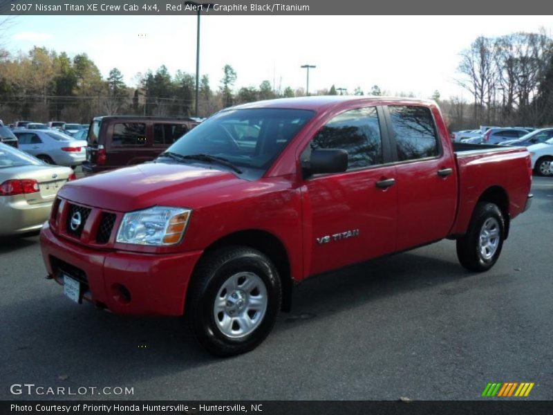 Red Alert / Graphite Black/Titanium 2007 Nissan Titan XE Crew Cab 4x4