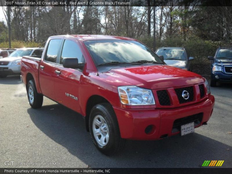 Red Alert / Graphite Black/Titanium 2007 Nissan Titan XE Crew Cab 4x4