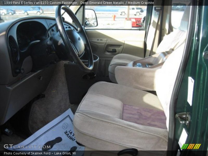 Deep Emerald Green Metallic / Medium Graphite 1999 Ford E Series Van E150 Custom Passenger