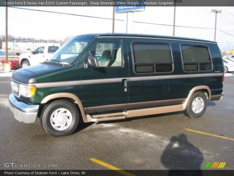 Deep Emerald Green Metallic / Medium Graphite 1999 Ford E Series Van E150 Custom Passenger