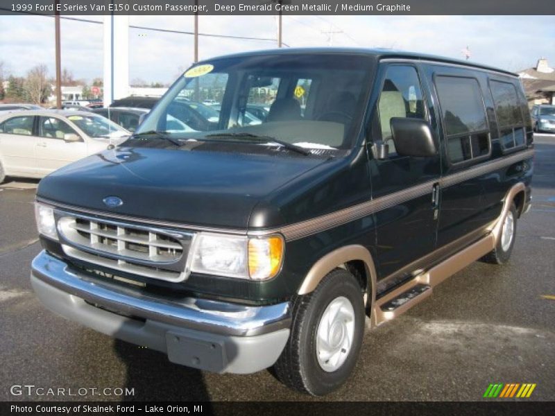 Deep Emerald Green Metallic / Medium Graphite 1999 Ford E Series Van E150 Custom Passenger