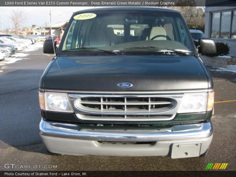 Deep Emerald Green Metallic / Medium Graphite 1999 Ford E Series Van E150 Custom Passenger