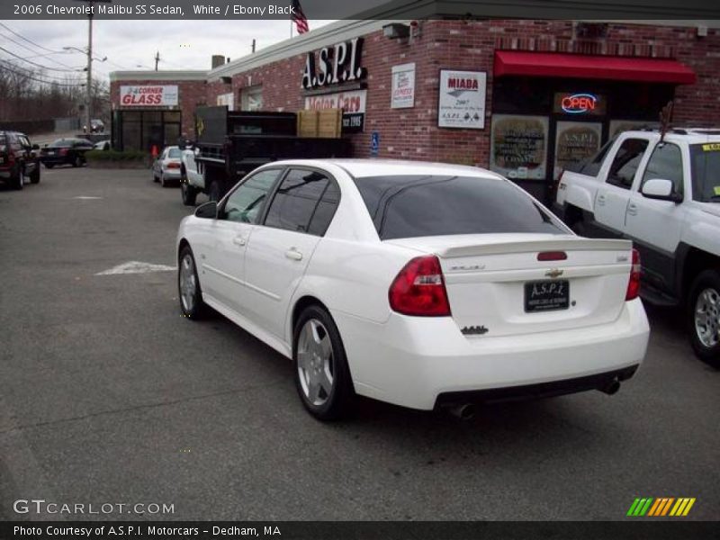 White / Ebony Black 2006 Chevrolet Malibu SS Sedan