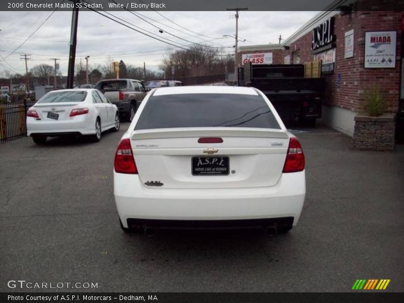 White / Ebony Black 2006 Chevrolet Malibu SS Sedan