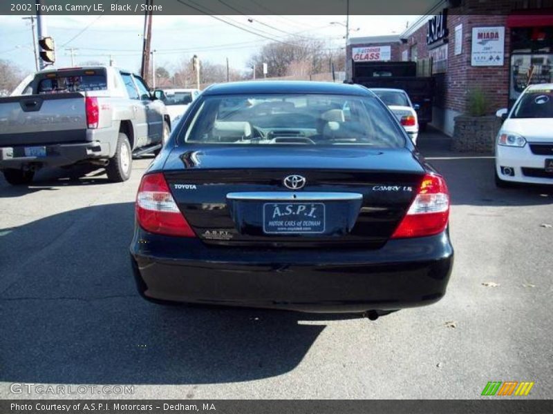 Black / Stone 2002 Toyota Camry LE