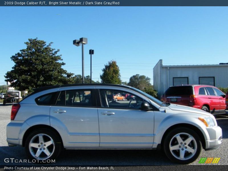 Bright Silver Metallic / Dark Slate Gray/Red 2009 Dodge Caliber R/T